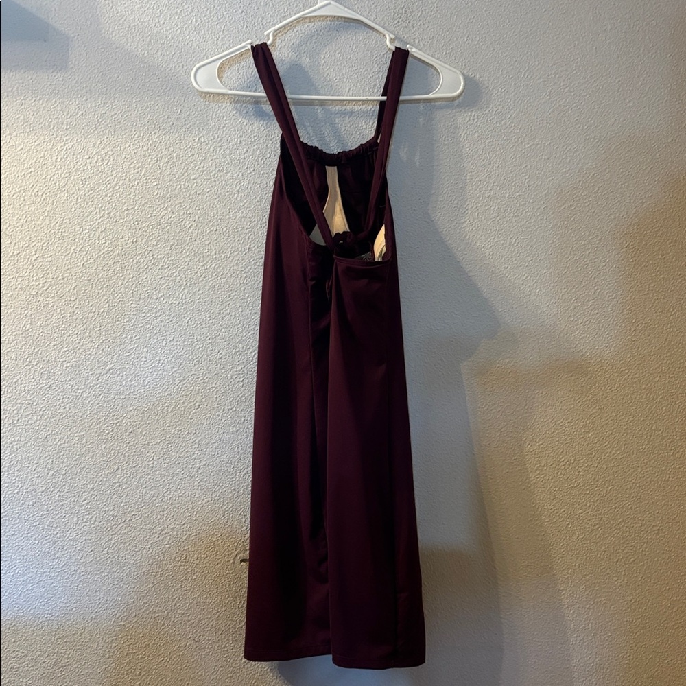 Athleta Crisscross Back Dress in Deep Burgundy - Picture 7 of 7